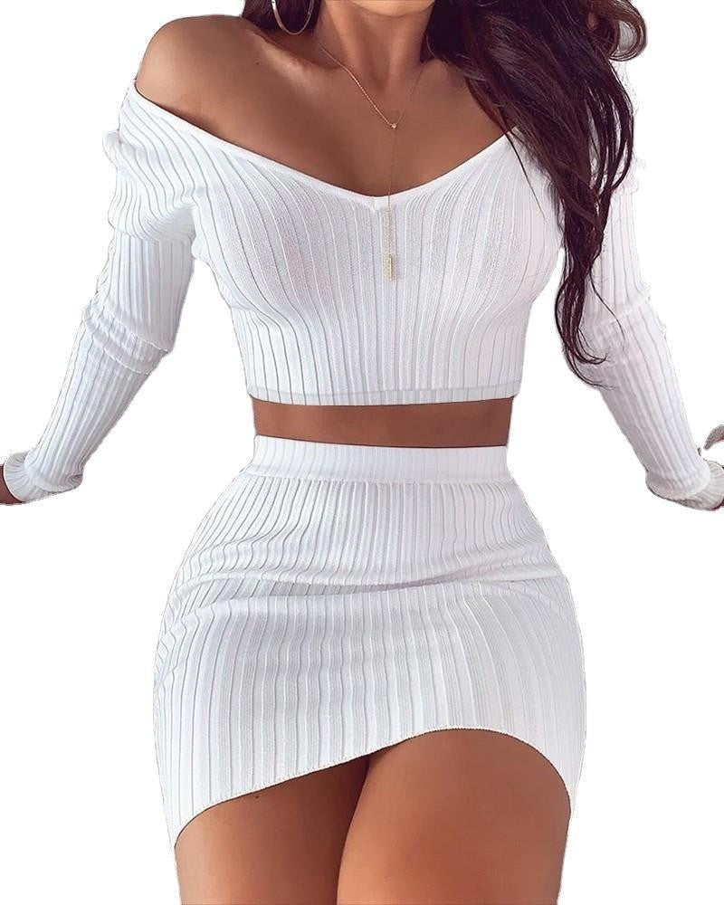 Amaris Knitted Midi Skirt Set