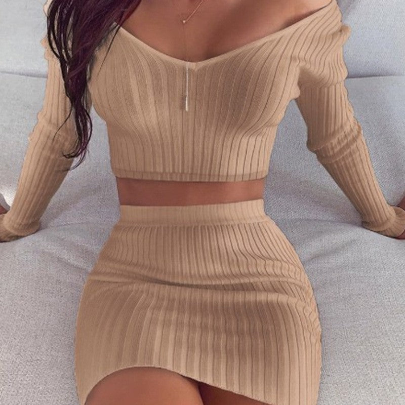 Amaris Knitted Midi Skirt Set