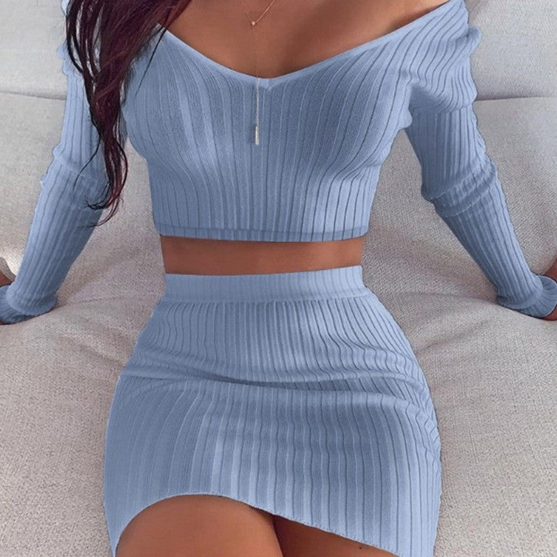 Amaris Knitted Midi Skirt Set