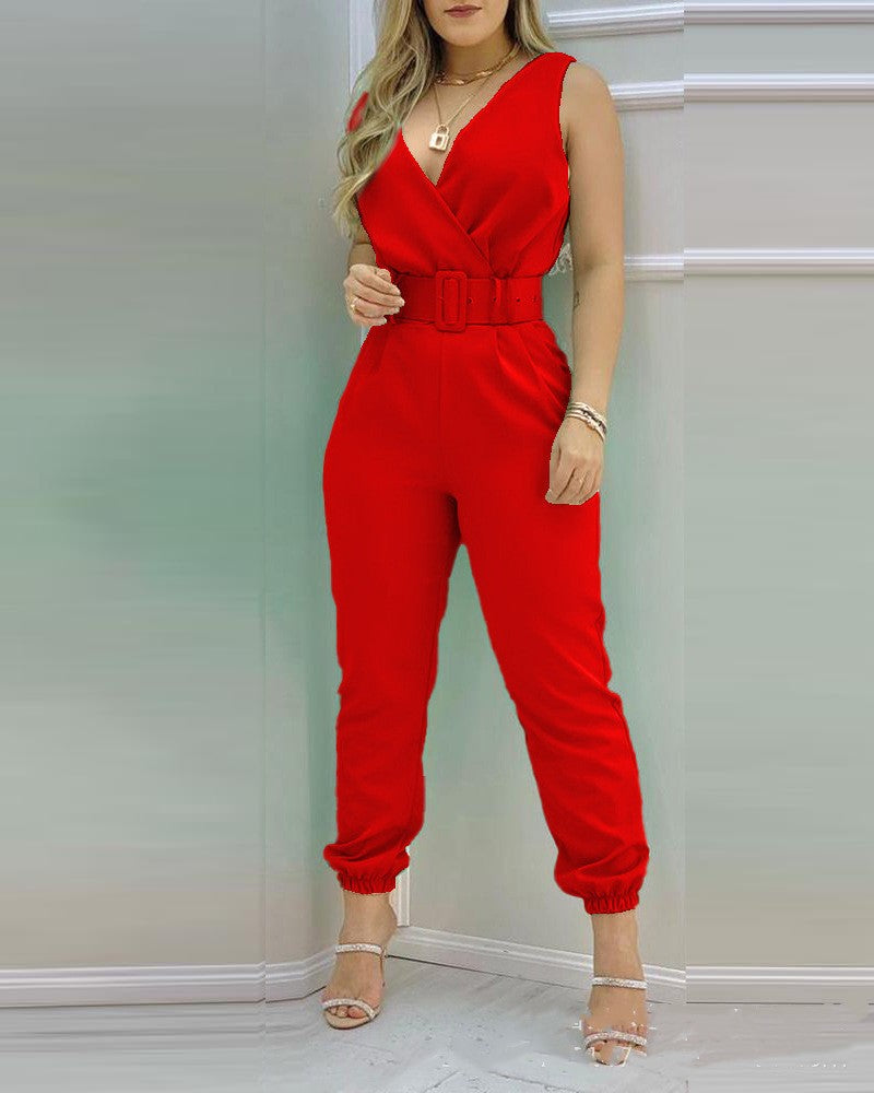 Armina V-Neck Wide-Leg Jumpsuit