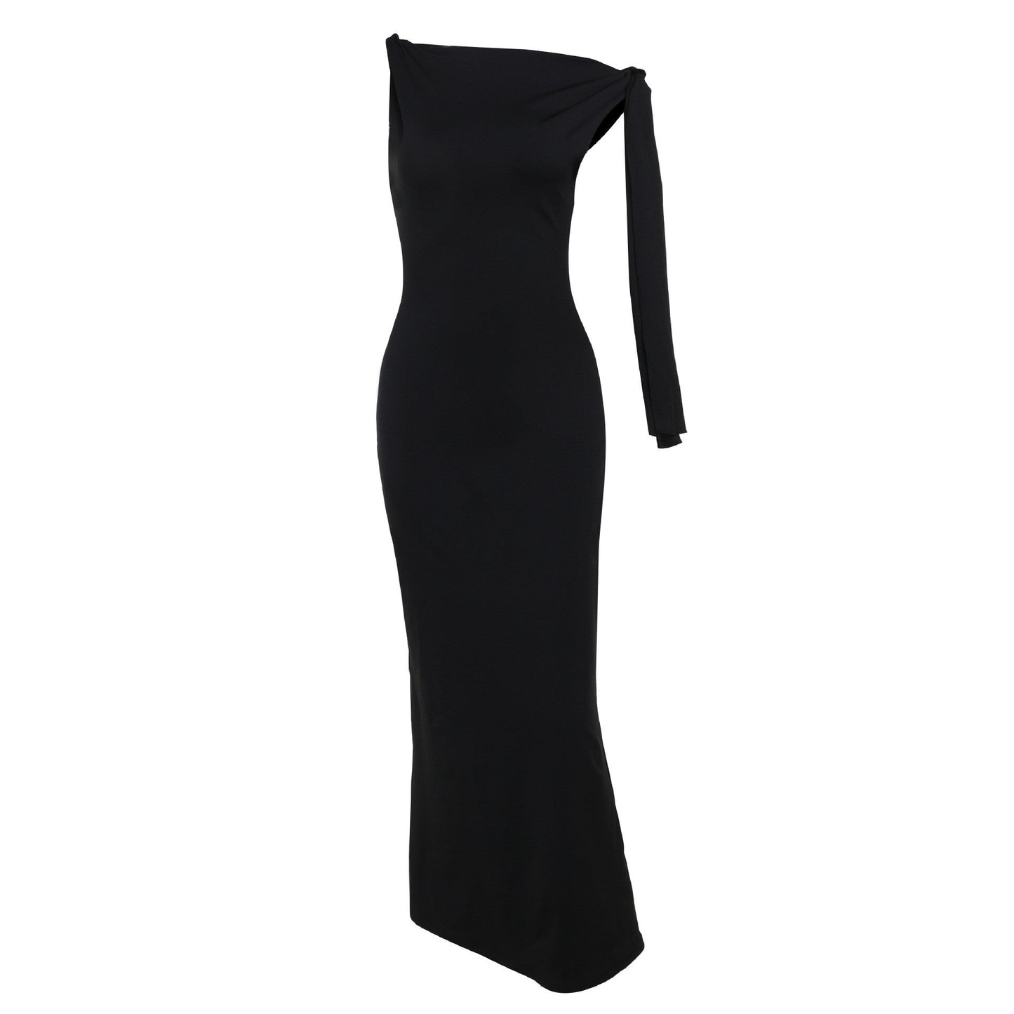 Arvella One-Shoulder Ribbon Dress