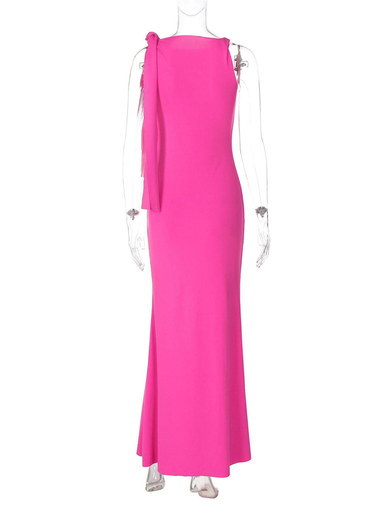 Arvella One-Shoulder Ribbon Dress