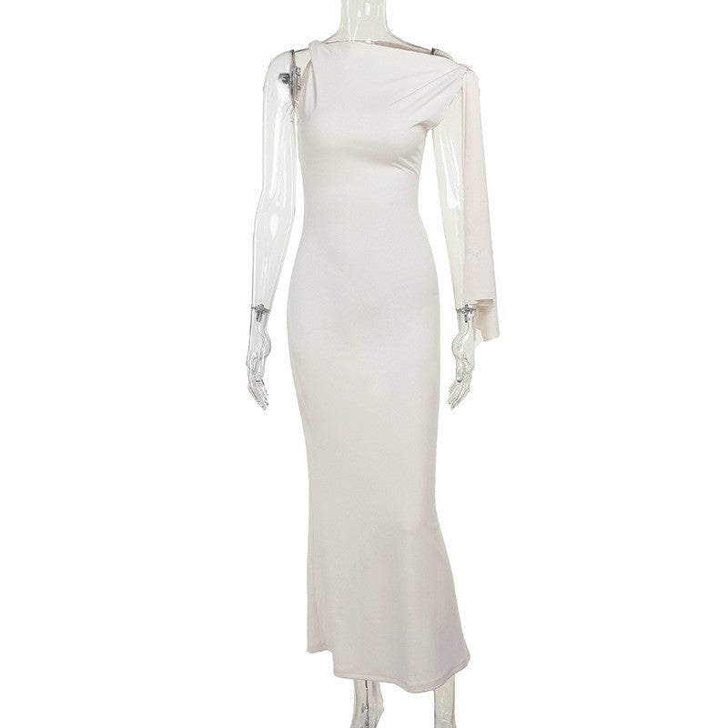 Arvella One-Shoulder Ribbon Dress