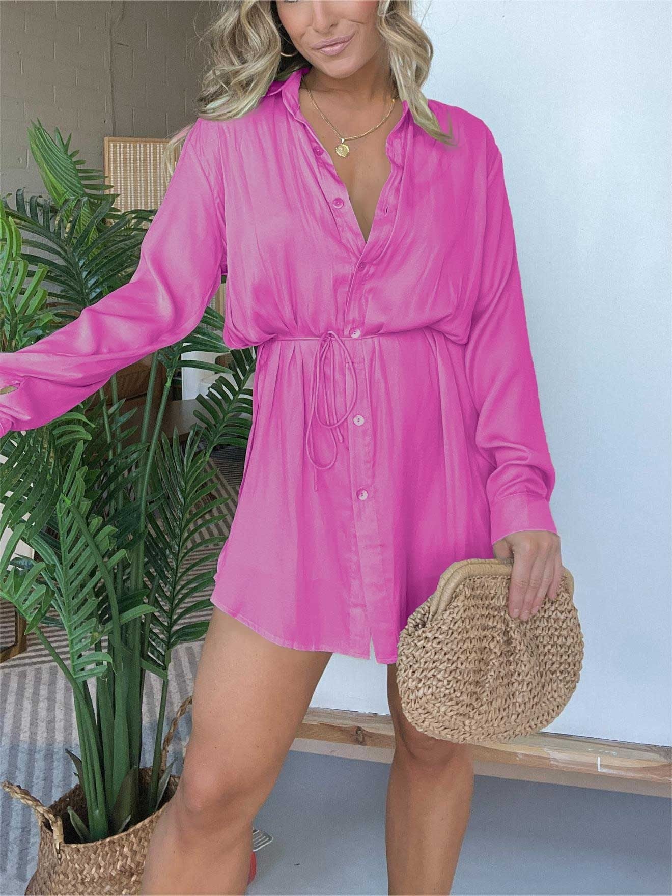 Avyra Long Sleeve Shirt Jumpsuit
