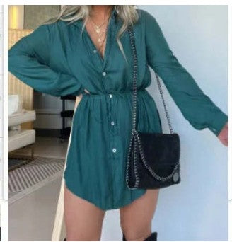 Avyra Long Sleeve Shirt Jumpsuit