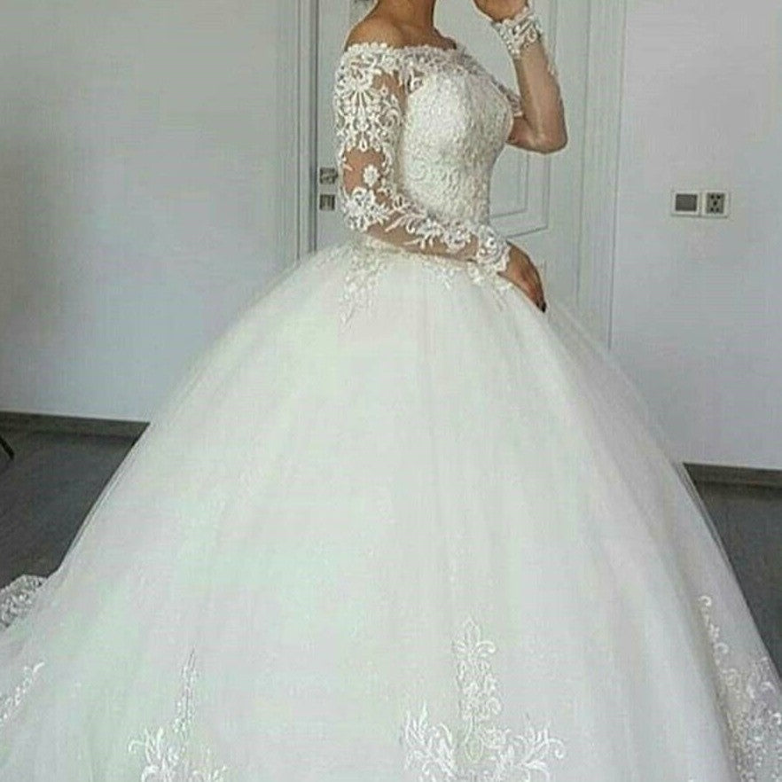 Elenara Pearl Lace Bridal Gown