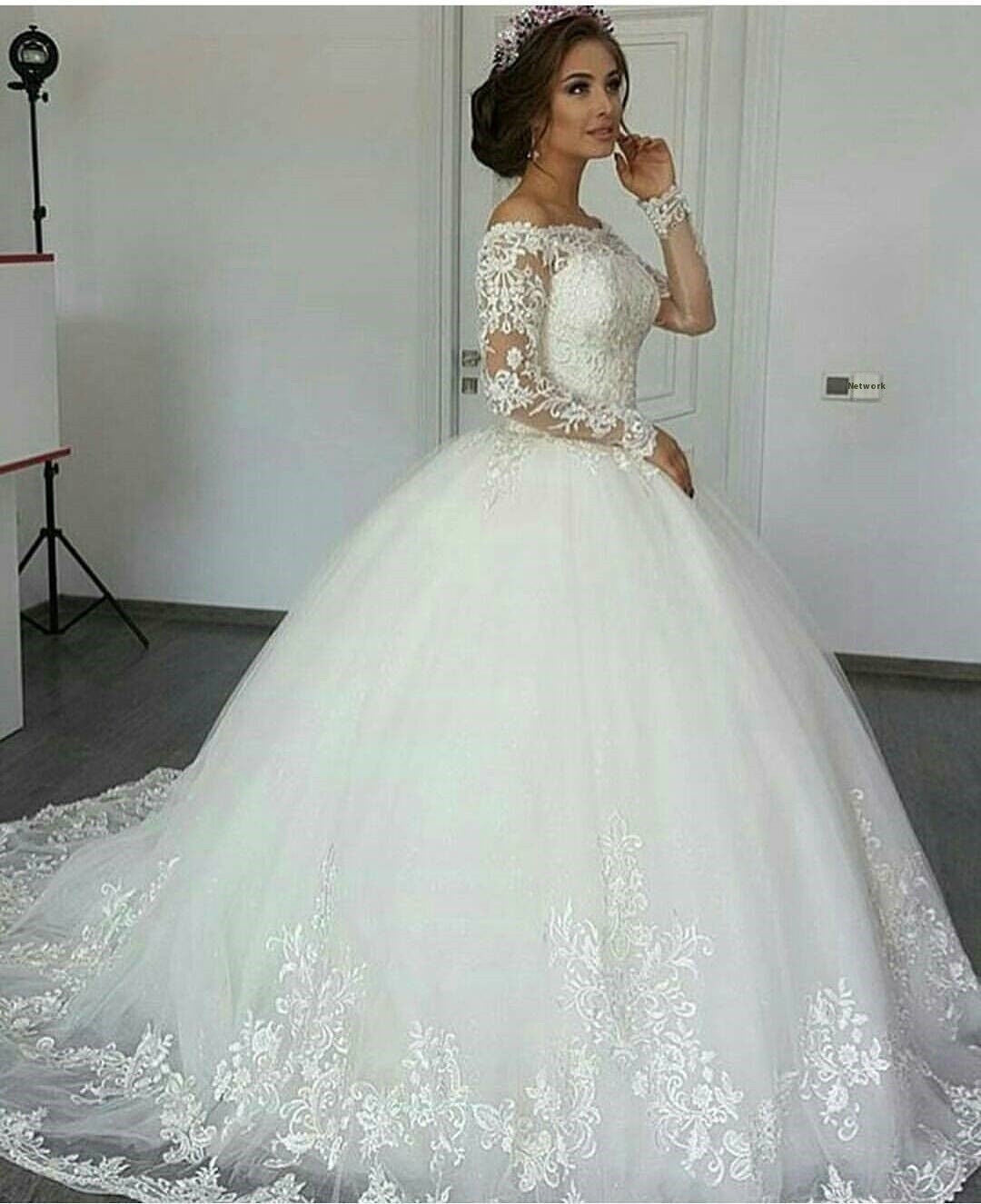 Elenara Pearl Lace Bridal Gown