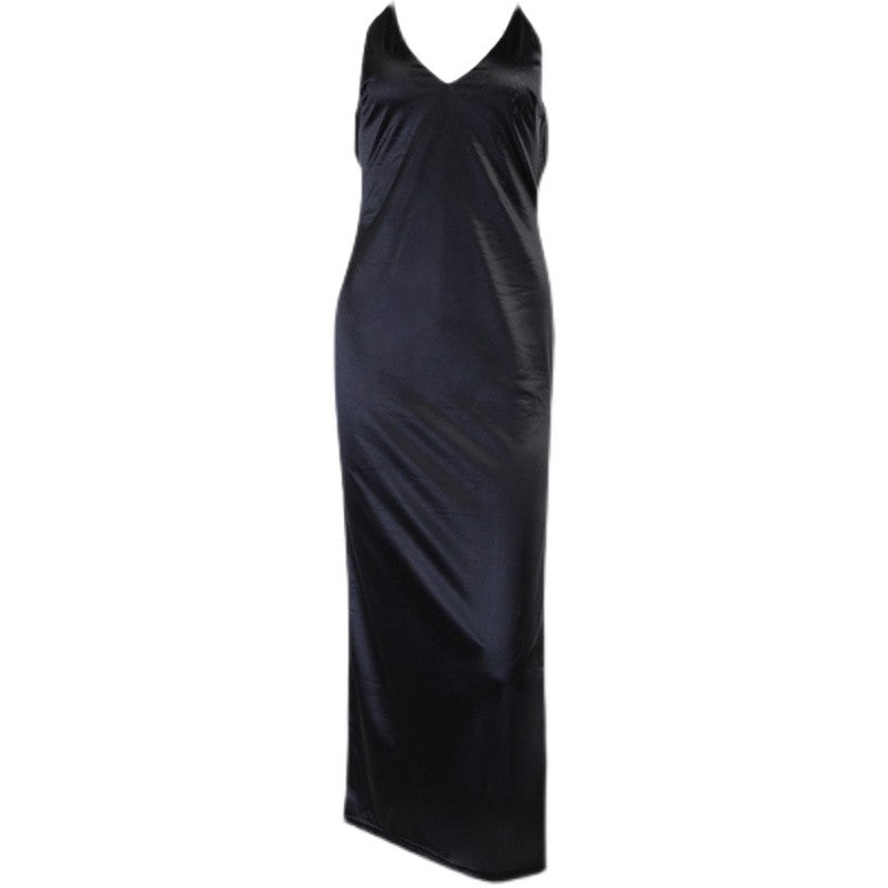 Evandra Satin Maxi Dress