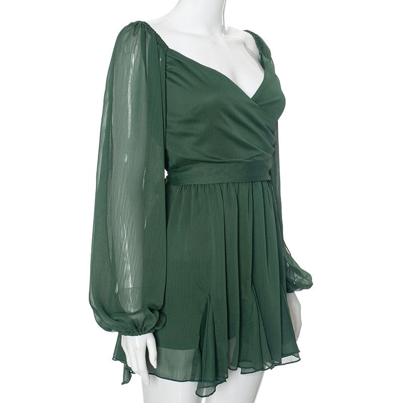 Selora Slim Solid Mini Dress