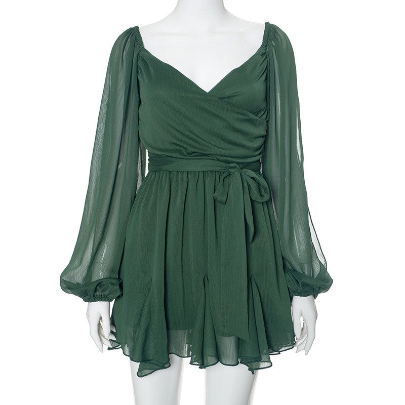 Selora Slim Solid Mini Dress