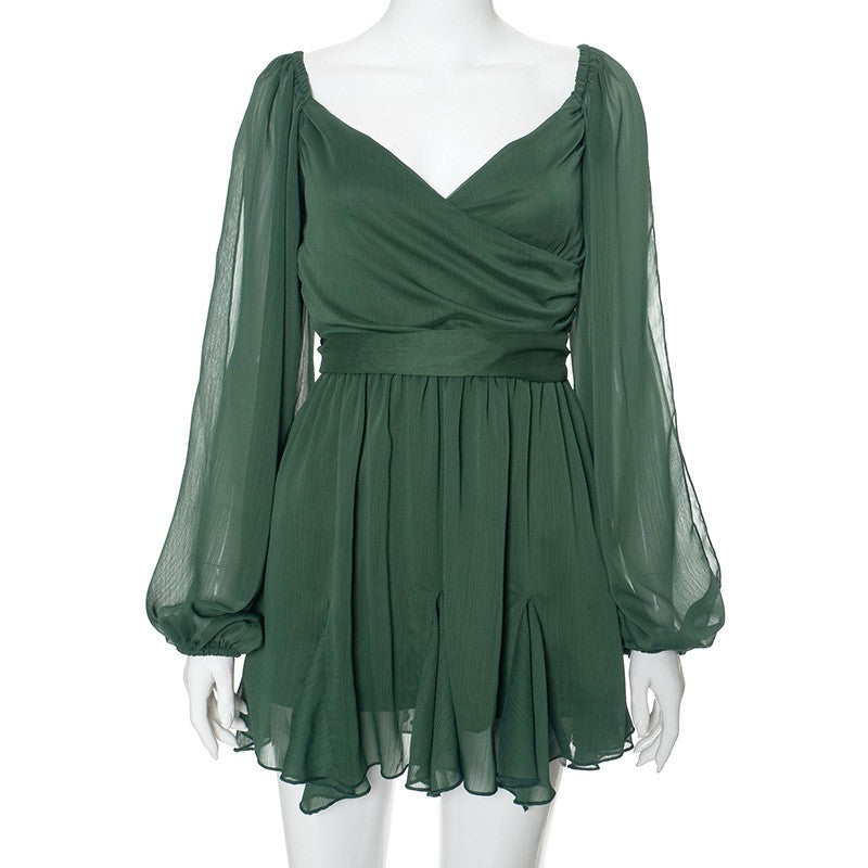 Selora Slim Solid Mini Dress
