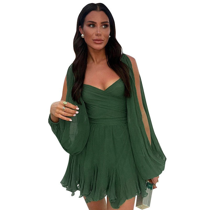 Selora Slim Solid Mini Dress