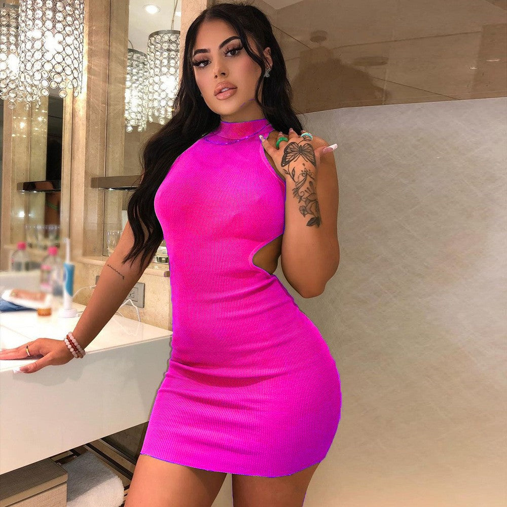 Seraphina High Neck Hollow Party Dress