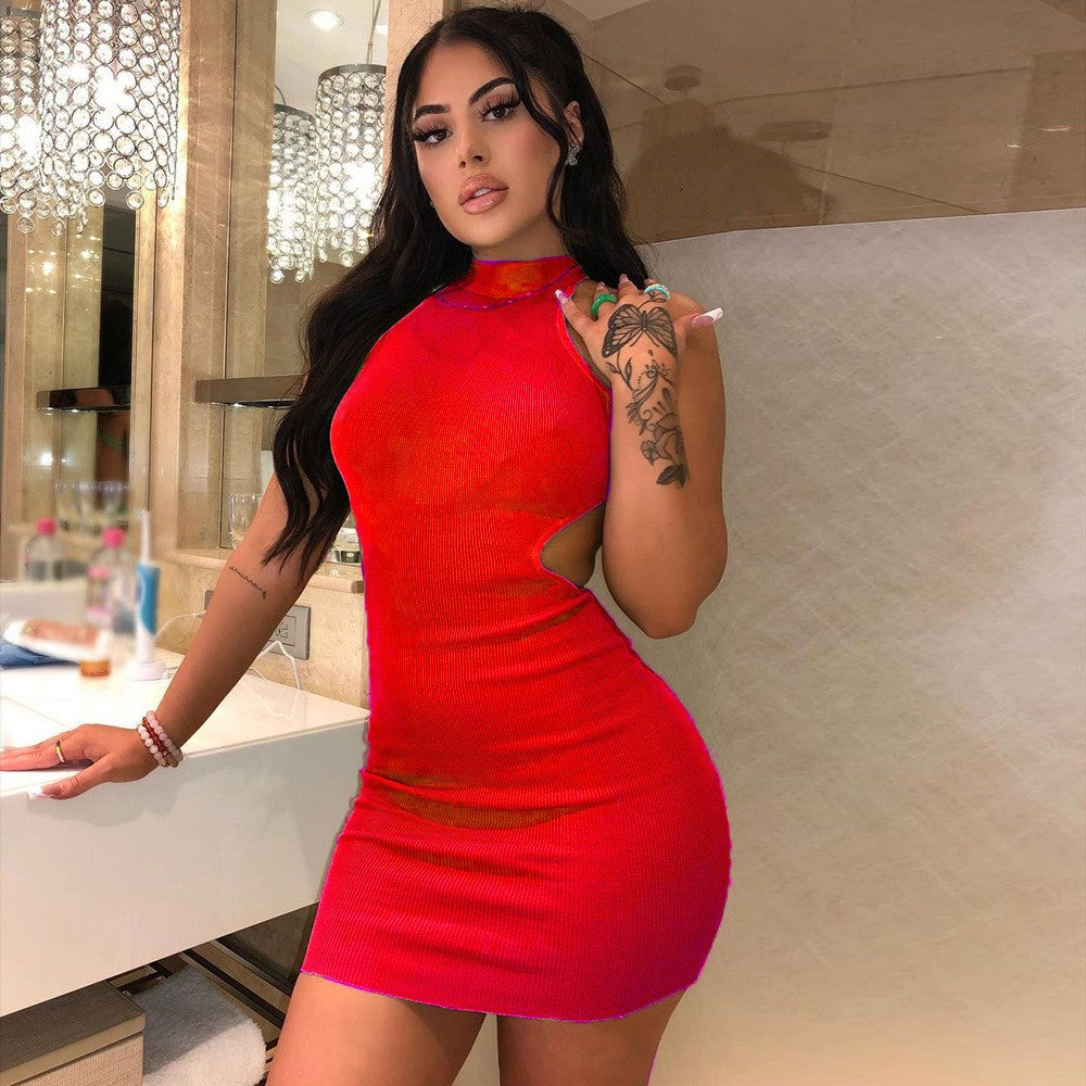 Seraphina High Neck Hollow Party Dress