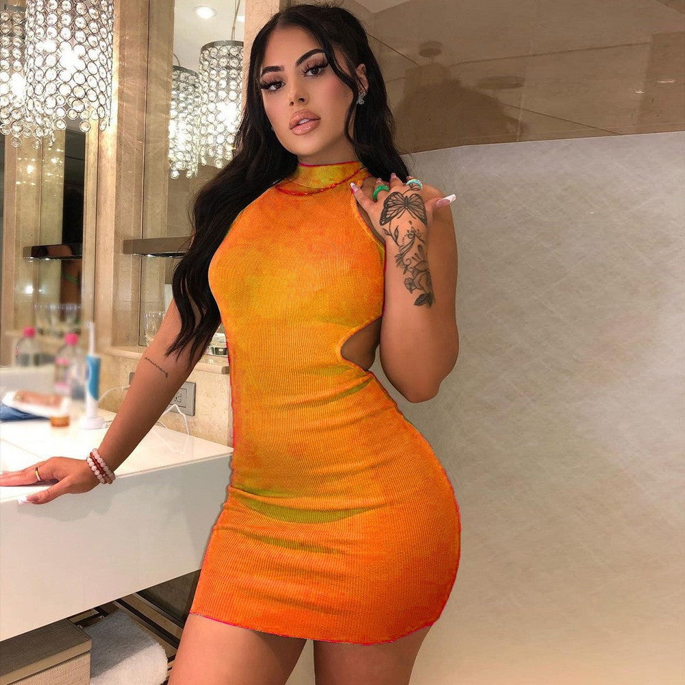 Seraphina High Neck Hollow Party Dress