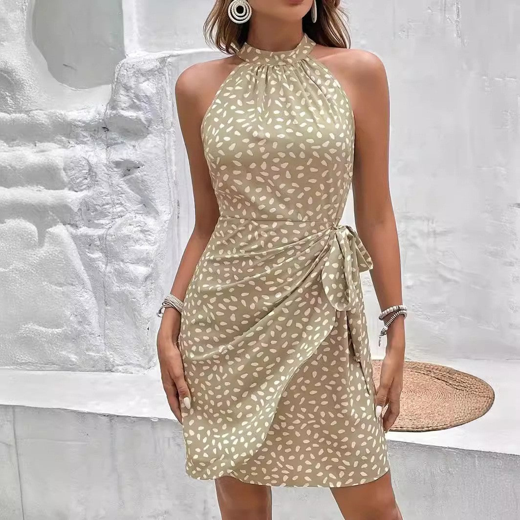 Serenya Halterneck Printed Dress
