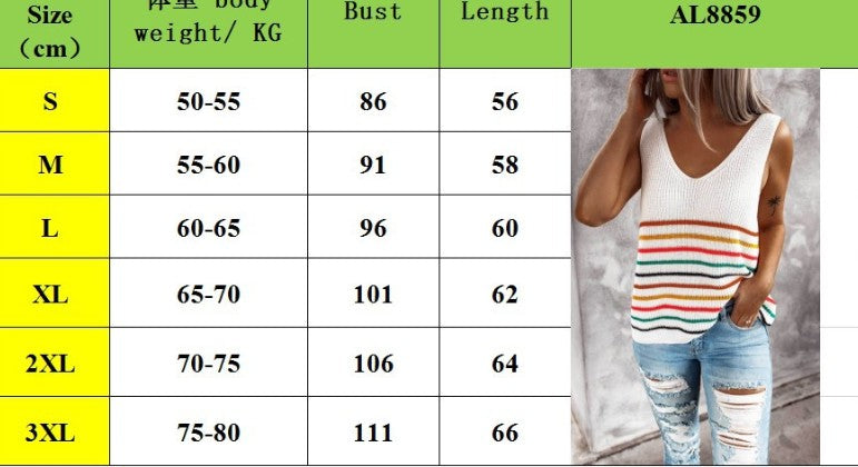 Solaria Colorful Striped Summer Blouse