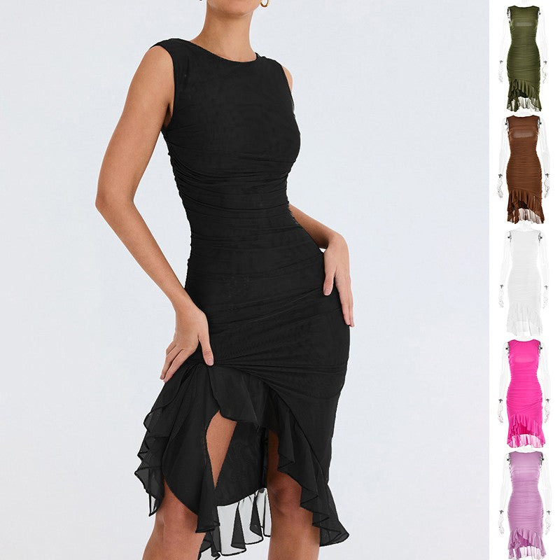 Veyona Slim Fit Sleeveless Dress