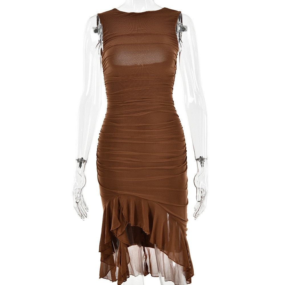 Veyona Slim Fit Sleeveless Dress