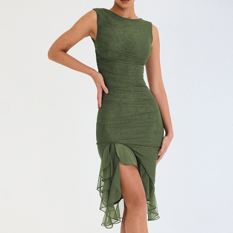Veyona Slim Fit Sleeveless Dress