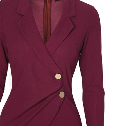 Arvella Buttoned Polo Collar Midi Dress