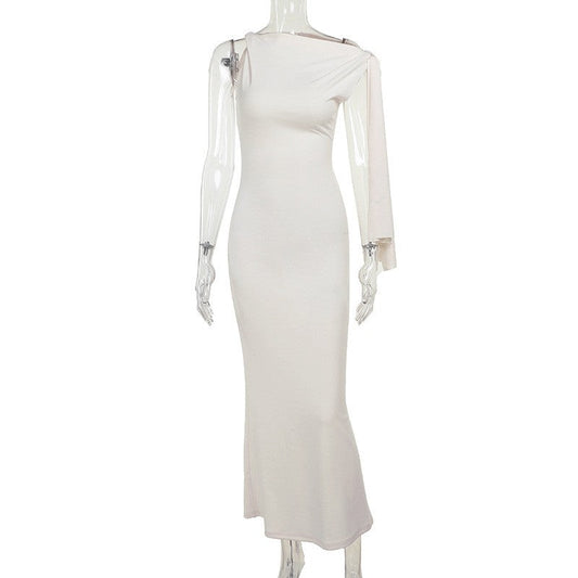 Arvella One-Shoulder Ribbon Dress