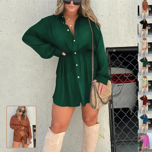 Avyra Long Sleeve Shirt Jumpsuit