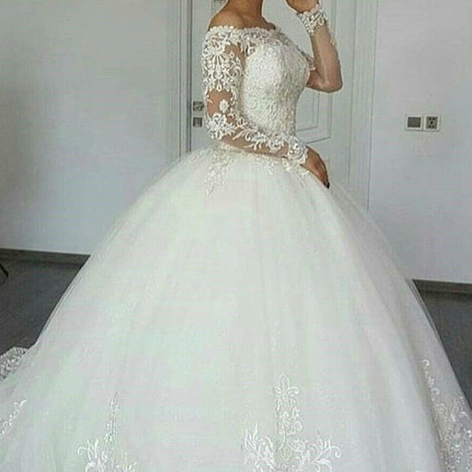 Elenara Pearl Lace Bridal Gown