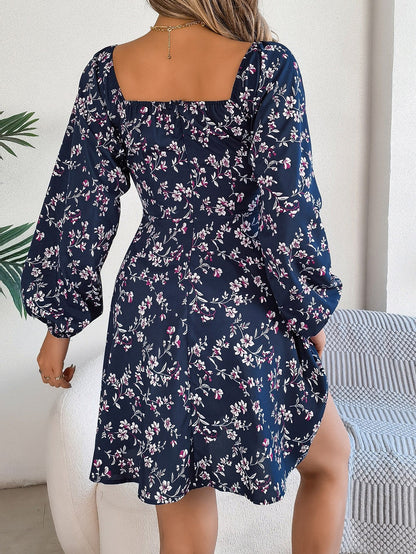 Fiora Floral Lantern Sleeve Dress