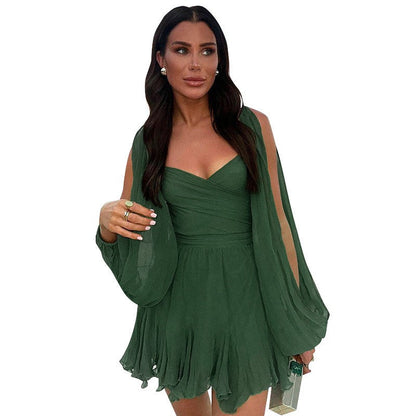 Selora Slim Solid Mini Dress