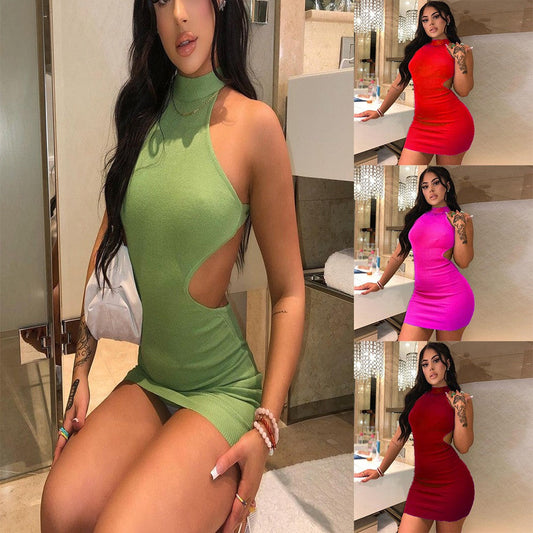 Seraphina High Neck Hollow Party Dress