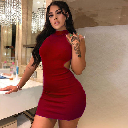 Seraphina High Neck Hollow Party Dress