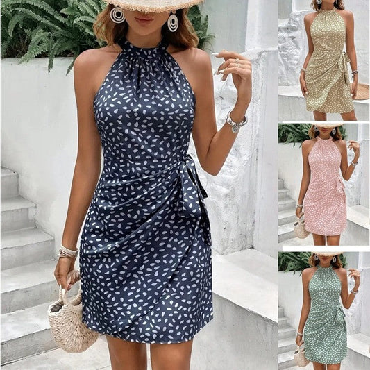 Serenya Halterneck Printed Dress