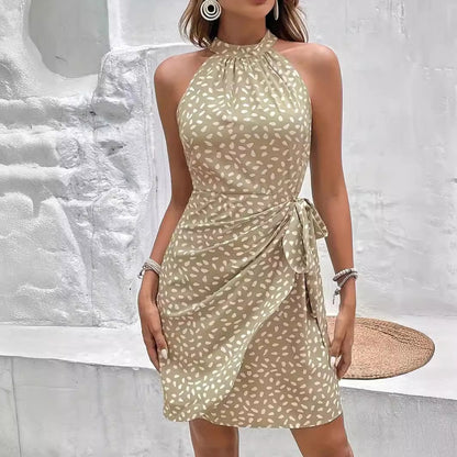 Serenya Halterneck Printed Dress