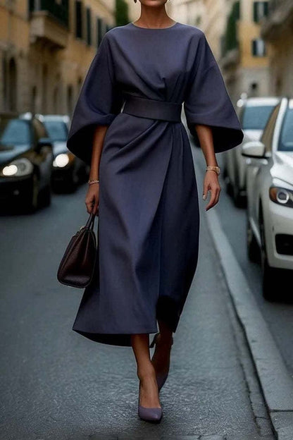 Sylvara Batwing Belted Dress