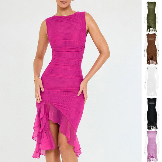 Veyona Slim Fit Sleeveless Dress