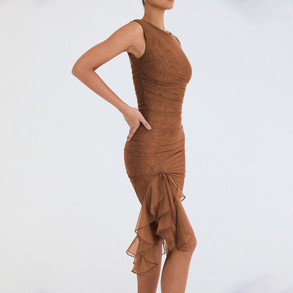 Veyona Slim Fit Sleeveless Dress
